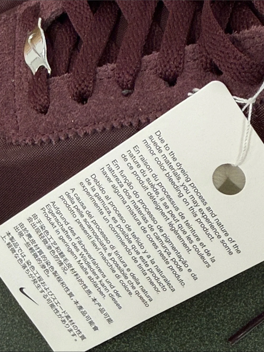 NWOB Nike Burgundy/White Cortez Textile Sneakers sz 8.5